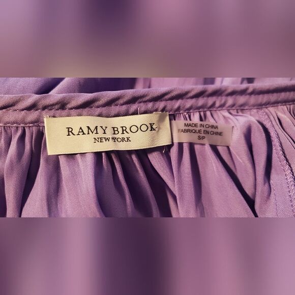 Ramy Brook Brin Tassel Tie Neck Dress Women’s Purple Orchid Lilac – Boho Chic - Picture 11 of 14